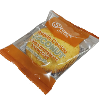 Фото Stark Protein Cookie Coconut 40 грамів кокос, 1 печиво в упаковці