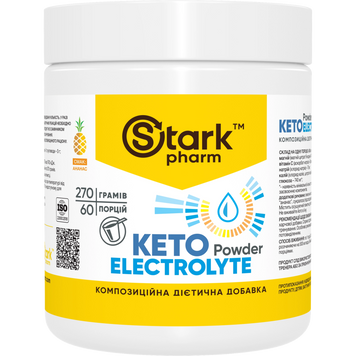 Фото Stark Keto Electrolyte Powder 270 грамів (комплекс електролітів для повсякденних тренувань)