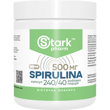 Фото Stark Spirulina 500 мг 240 капсул