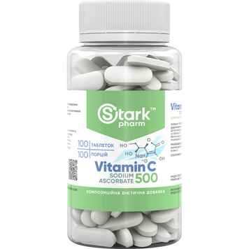 Фото Stark Vitamin C Sodium Ascorbate 500 мг 100 таблеток