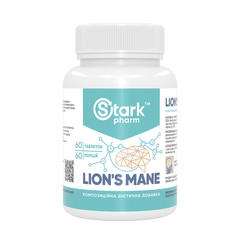 Фото Lion's Mane (60 таблеток) Stark Pharm - Їжовик гребінчастий (500 мг.)