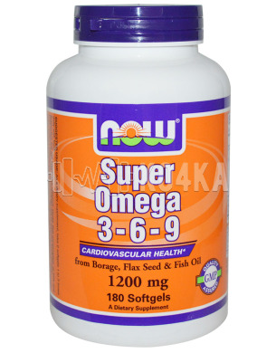 Фото Super Omega 3 - 6 - 9, Now Foods, 100 капс.  